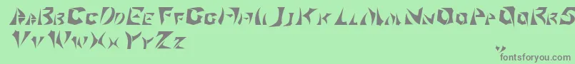 Fonte Klingonscript – fontes cinzas em um fundo verde