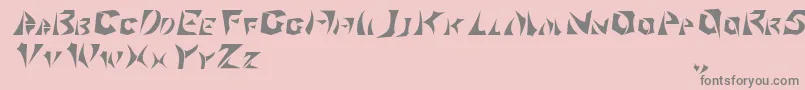 Klingonscript Font – Gray Fonts on Pink Background