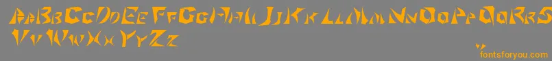 Klingonscript Font – Orange Fonts on Gray Background