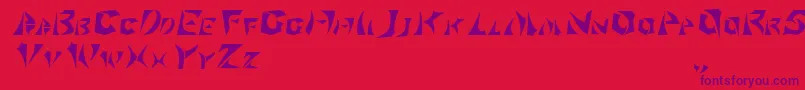 Klingonscript Font – Purple Fonts on Red Background