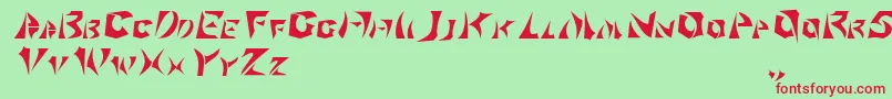 Czcionka Klingonscript – czerwone czcionki na zielonym tle