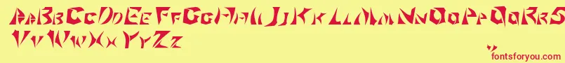 Czcionka Klingonscript – czerwone czcionki na żółtym tle