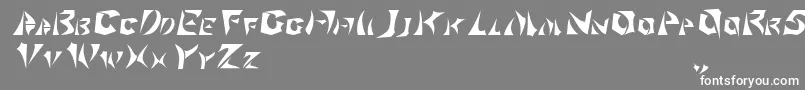 Czcionka Klingonscript – białe czcionki na szarym tle