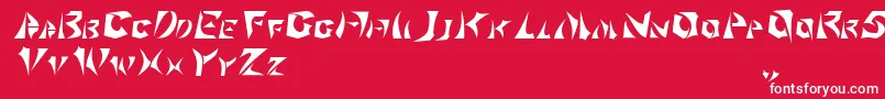Klingonscript Font – White Fonts on Red Background