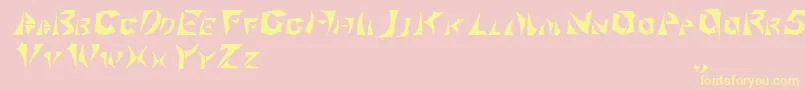 Klingonscript Font – Yellow Fonts on Pink Background