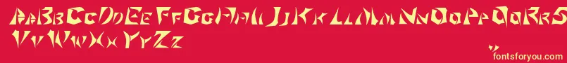 Klingonscript Font – Yellow Fonts on Red Background