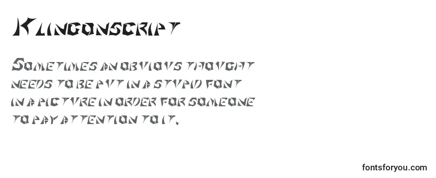 Обзор шрифта Klingonscript