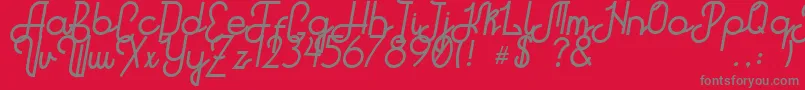 Hitchhiker Font – Gray Fonts on Red Background