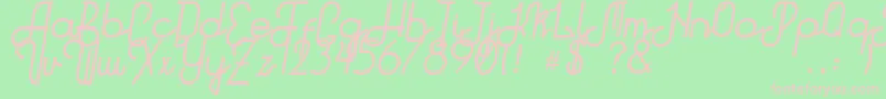 Hitchhiker Font – Pink Fonts on Green Background