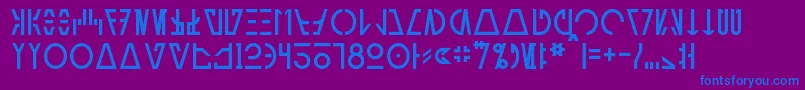 AurebeshCantina Font – Blue Fonts on Purple Background