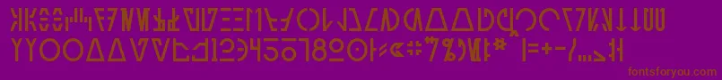 AurebeshCantina Font – Brown Fonts on Purple Background