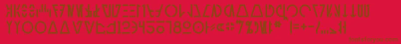 AurebeshCantina Font – Brown Fonts on Red Background