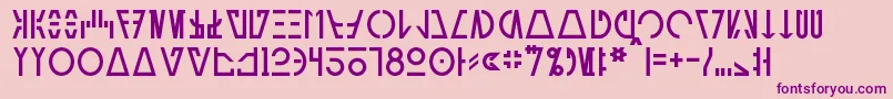 AurebeshCantina Font – Purple Fonts on Pink Background