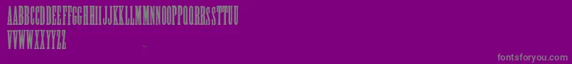 Posterslabcaps-Schriftart – Graue Schriften auf violettem Hintergrund