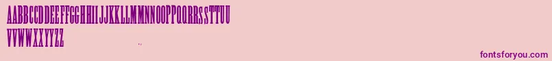 Posterslabcaps-Schriftart – Violette Schriften auf rosa Hintergrund