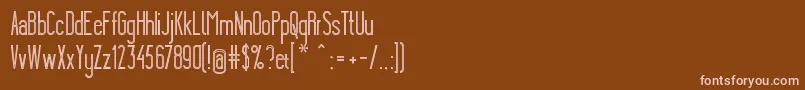 Шрифт YgraineSkeleton – розовые шрифты на коричневом фоне