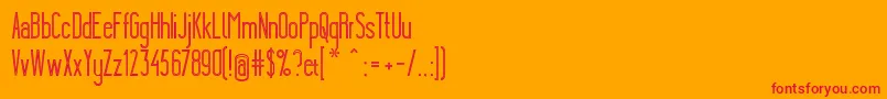 YgraineSkeleton Font – Red Fonts on Orange Background