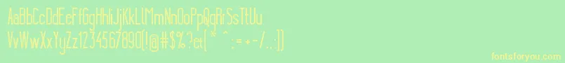 fuente YgraineSkeleton – Fuentes Amarillas Sobre Fondo Verde