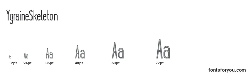 YgraineSkeleton Font Sizes