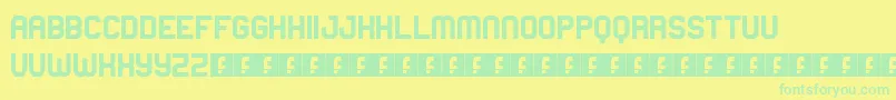 HighSchool Font – Green Fonts on Yellow Background