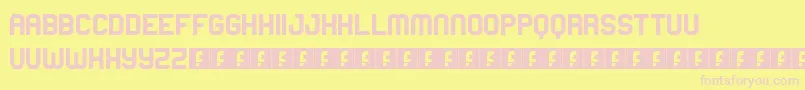 HighSchool-Schriftart – Rosa Schriften auf gelbem Hintergrund