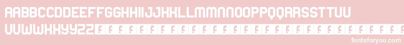 HighSchool-Schriftart – Weiße Schriften auf rosa Hintergrund