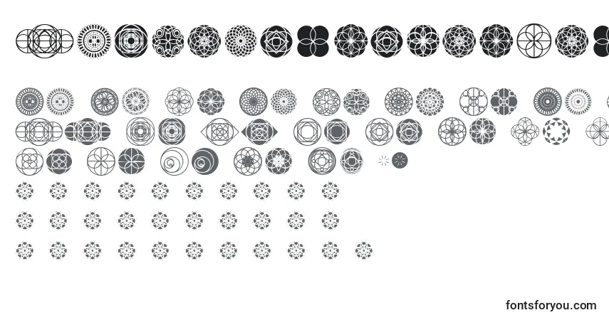 Schriftart KaleidoscopicVision – Alphabet, Zahlen, spezielle Symbole