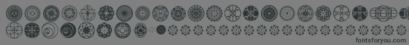 フォントKaleidoscopicVision – 黒い文字の灰色の背景