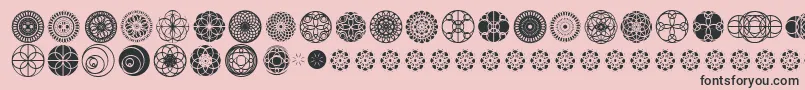 KaleidoscopicVision-Schriftart – Schwarze Schriften auf rosa Hintergrund