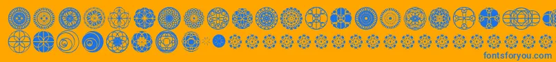 More about KaleidoscopicVision Font KaleidoscopicVision Font – Blue Fonts on Orange Background
