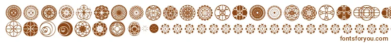 KaleidoscopicVision Font – Brown Fonts on White Background