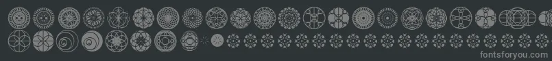 KaleidoscopicVision Font – Gray Fonts on Black Background