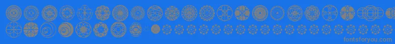 KaleidoscopicVision Font – Gray Fonts on Blue Background