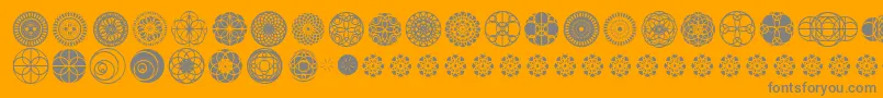 KaleidoscopicVision Font – Gray Fonts on Orange Background