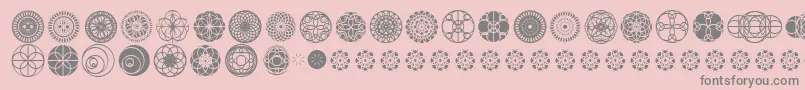 KaleidoscopicVision-Schriftart – Graue Schriften auf rosa Hintergrund