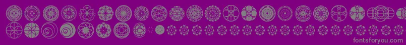 KaleidoscopicVision Font – Gray Fonts on Purple Background