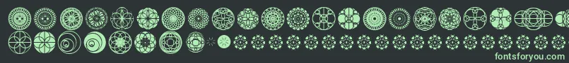 KaleidoscopicVision Font – Green Fonts on Black Background