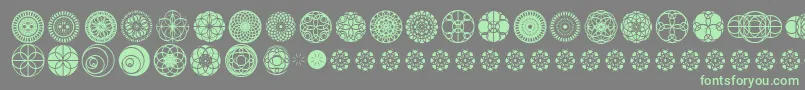 KaleidoscopicVision Font – Green Fonts on Gray Background
