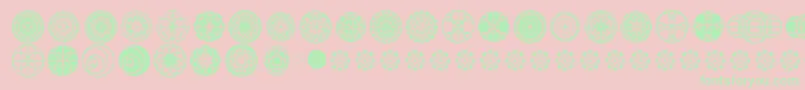 KaleidoscopicVision Font – Green Fonts on Pink Background