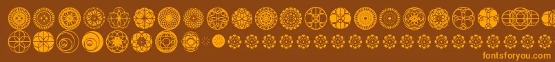 KaleidoscopicVision Font – Orange Fonts on Brown Background