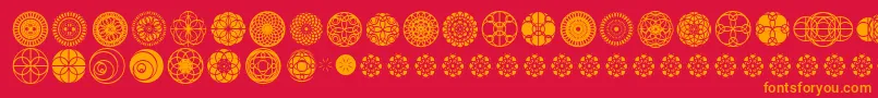 KaleidoscopicVision Font – Orange Fonts on Red Background