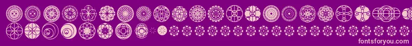 KaleidoscopicVision Font – Pink Fonts on Purple Background