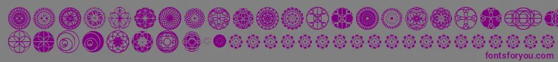 KaleidoscopicVision Font – Purple Fonts on Gray Background