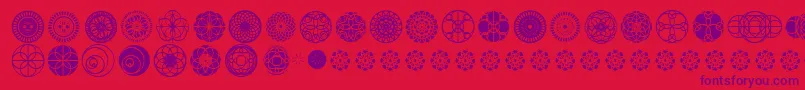Police KaleidoscopicVision – polices violettes sur fond rouge