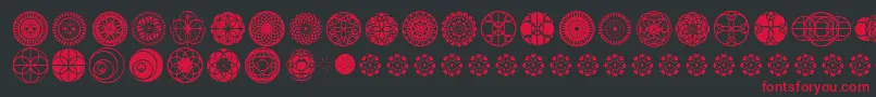 fuente KaleidoscopicVision – Fuentes Rojas Sobre Fondo Negro