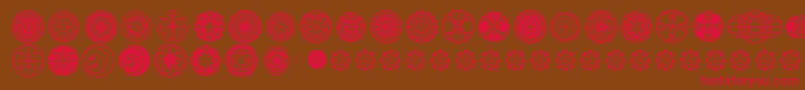 KaleidoscopicVision Font – Red Fonts on Brown Background