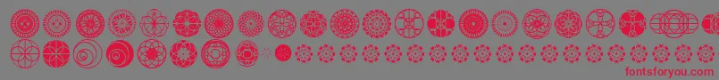 KaleidoscopicVision Font – Red Fonts on Gray Background