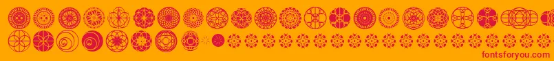 Шрифт KaleidoscopicVision – красные шрифты на оранжевом фоне