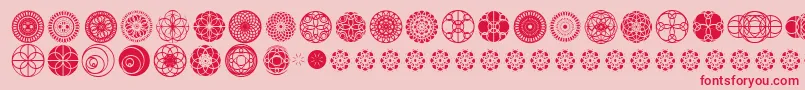 KaleidoscopicVision-Schriftart – Rote Schriften auf rosa Hintergrund