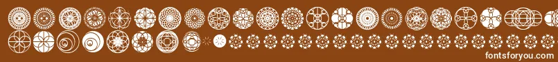 KaleidoscopicVision Font – White Fonts on Brown Background